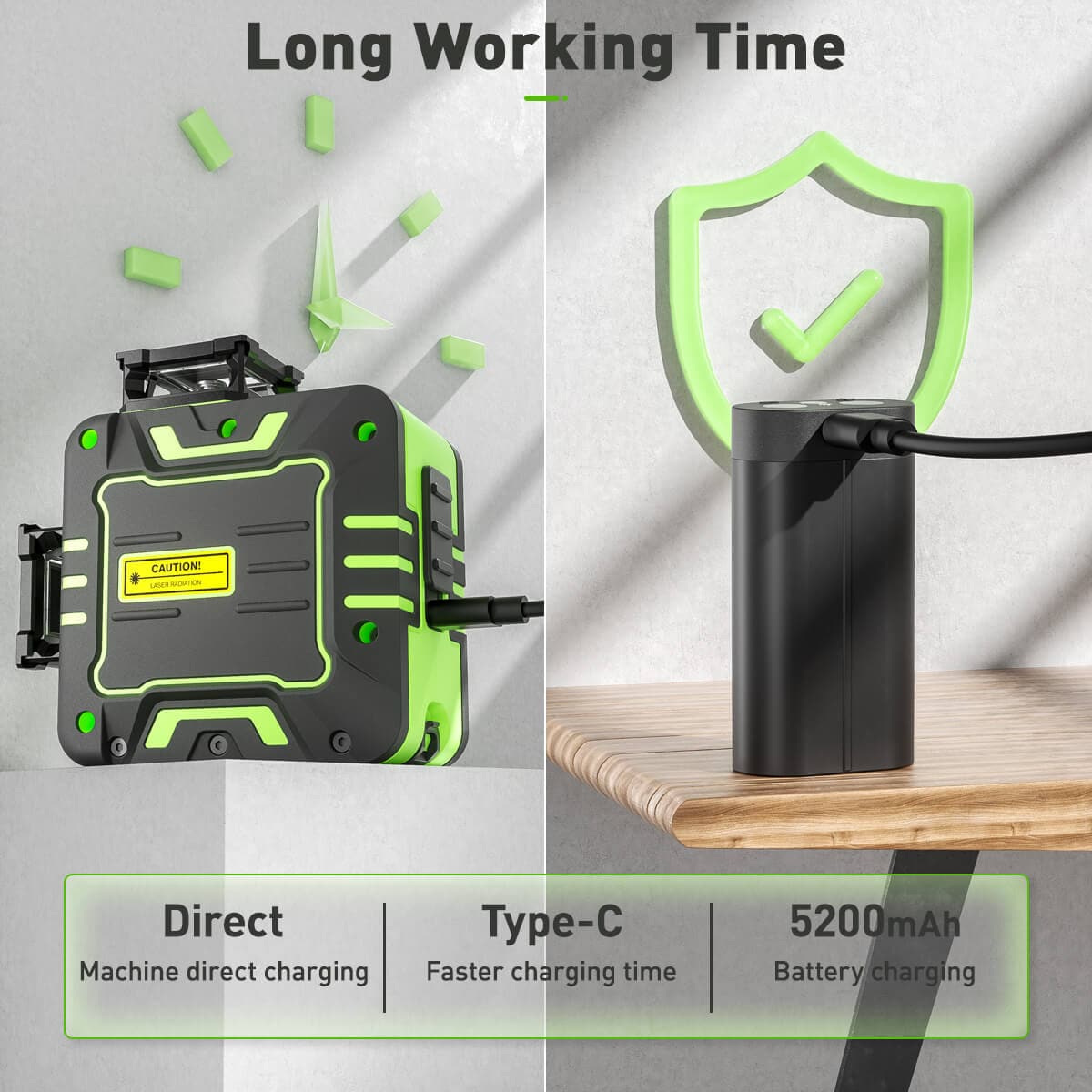 Huepar R03CG Laser Level - 3D Laser Levels