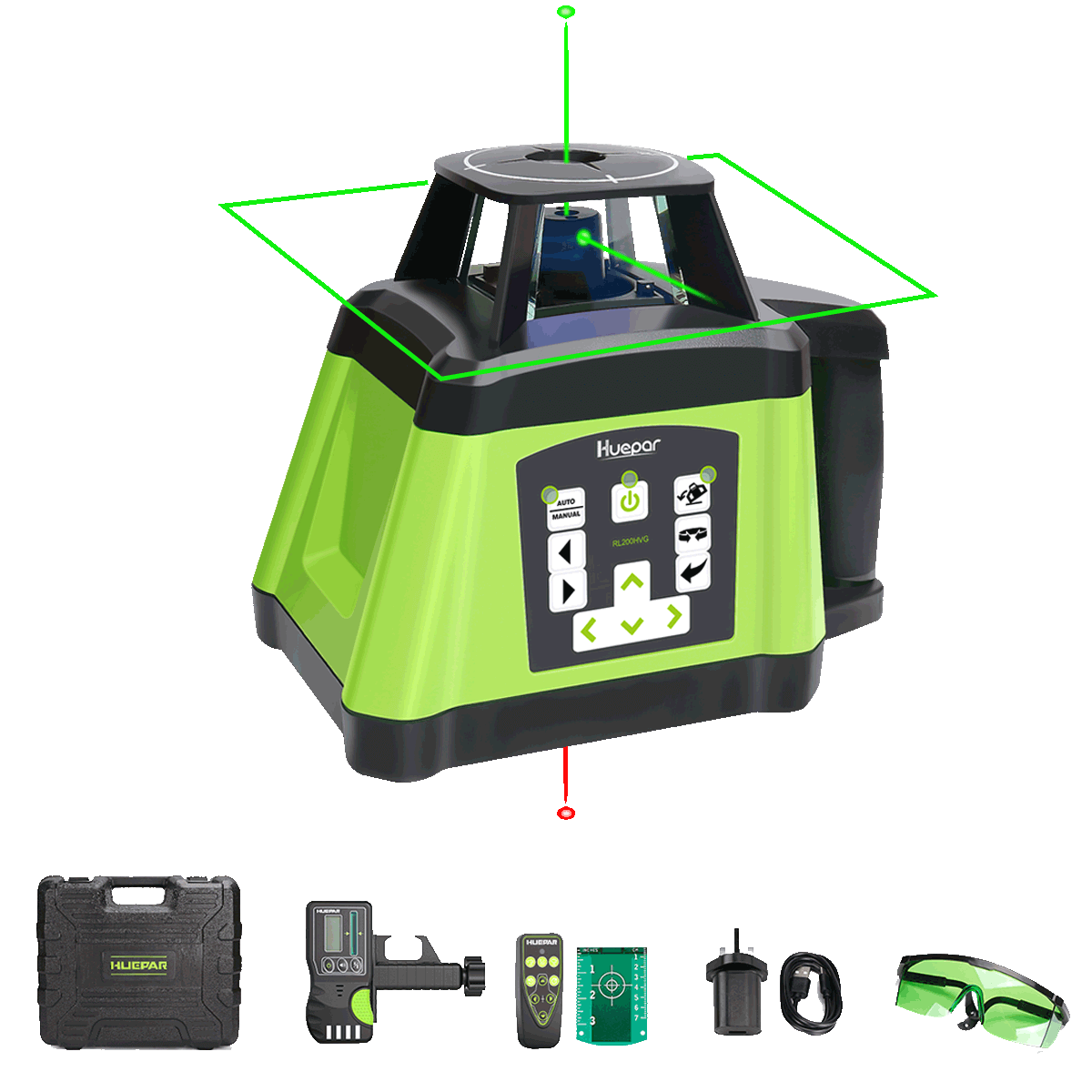 Huepar RL200HVG Laser Level RL200HVG - Rotary Laser Levels