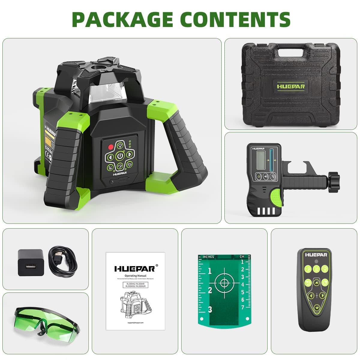 Huepar RL300HVG Laser Level - Rotary Laser Levels