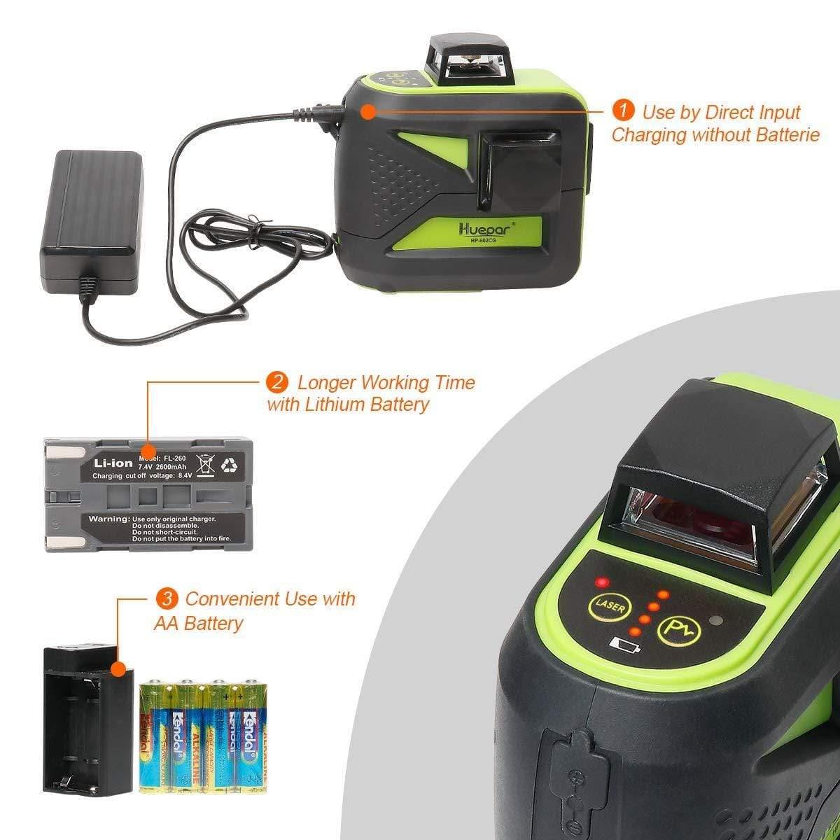 Huepar 602CG Laser Level - 2D Laser Levels