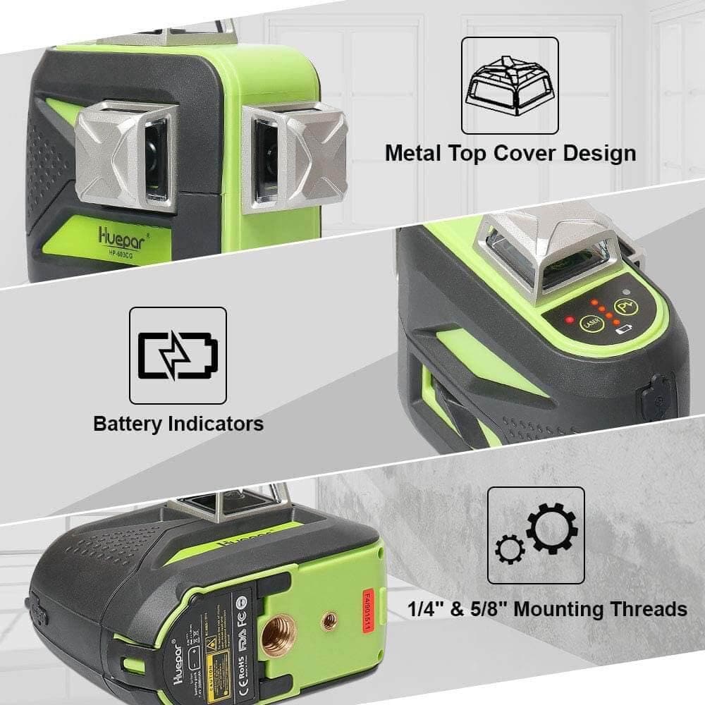 Huepar 603CG Laser Level - 3D Laser Levels