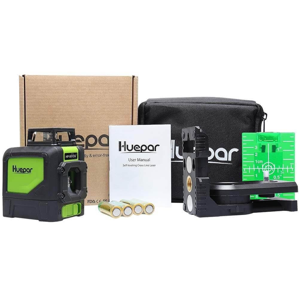 Huepar 901CG Laser Level - Cross Line Laser Level