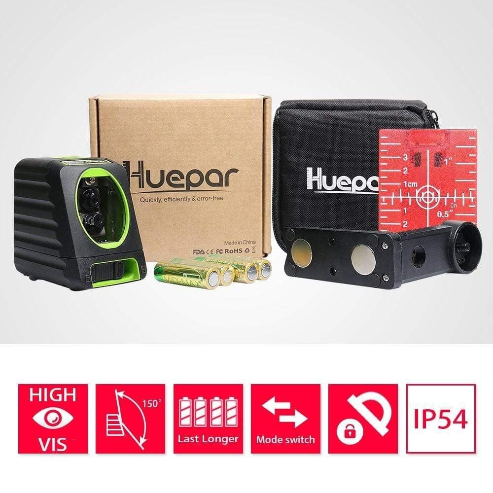 Huepar BOX1R Laser Level - Cross Line Laser Level