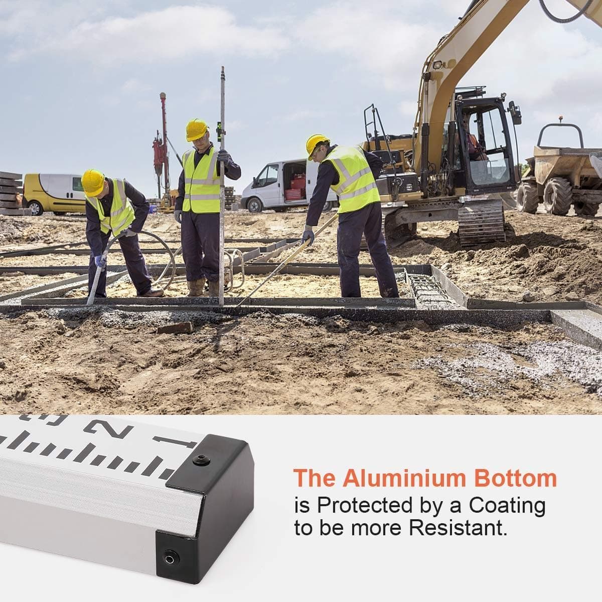 Huepar GR5 - 16ft/5m Aluminium Grade Rod - Tripods