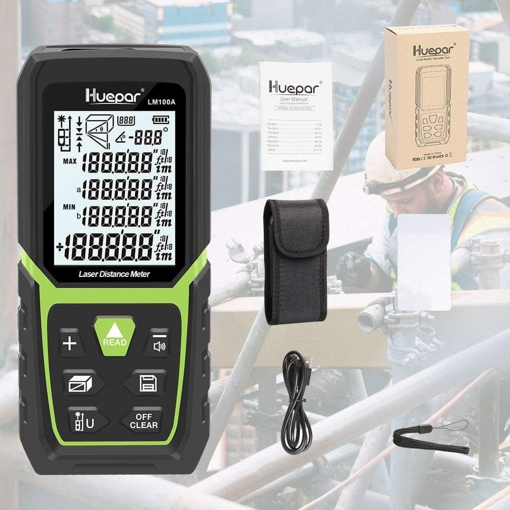 Huepar LM100A - 100M Laser Distance Meter - Laser Distance Meter