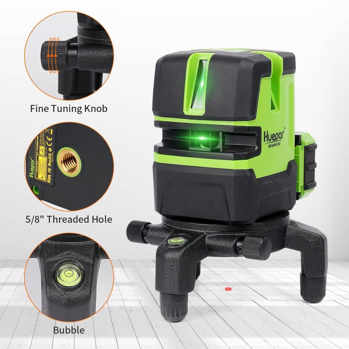 Huepar NT411G Laser Level - Cross Line Laser Level