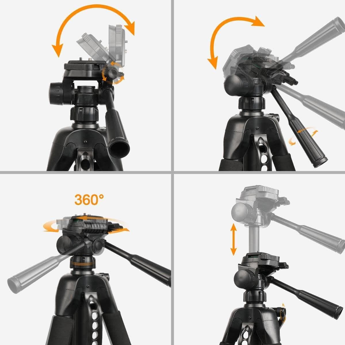 Huepar TPD14 - 56 inch/143cm Tripod Adjustable - Tripods