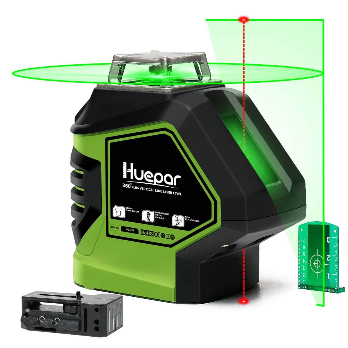 Huepar 621CG Laser Level - Cross Line Laser Level