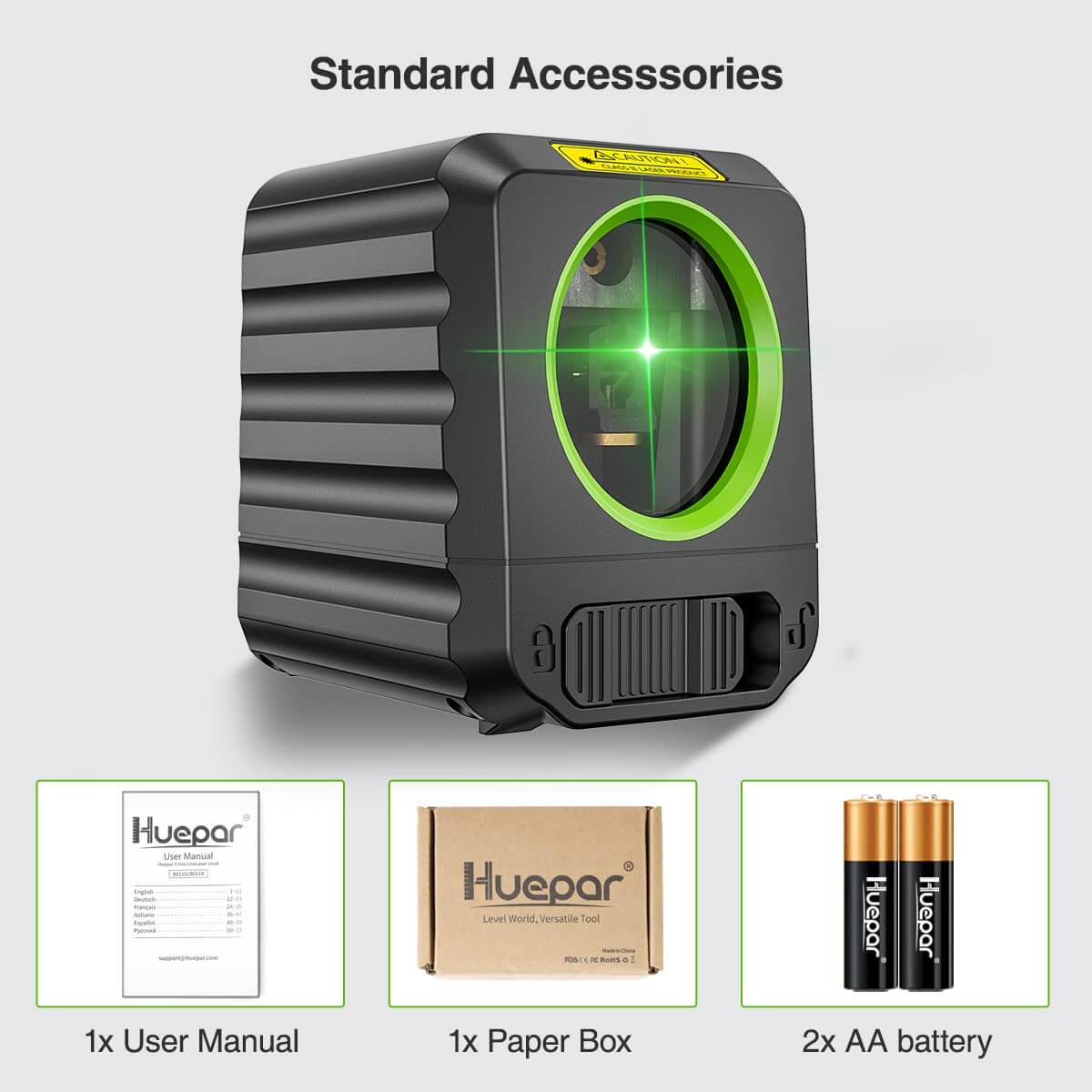 Huepar B011G Laser Level - Cross Line Laser Level