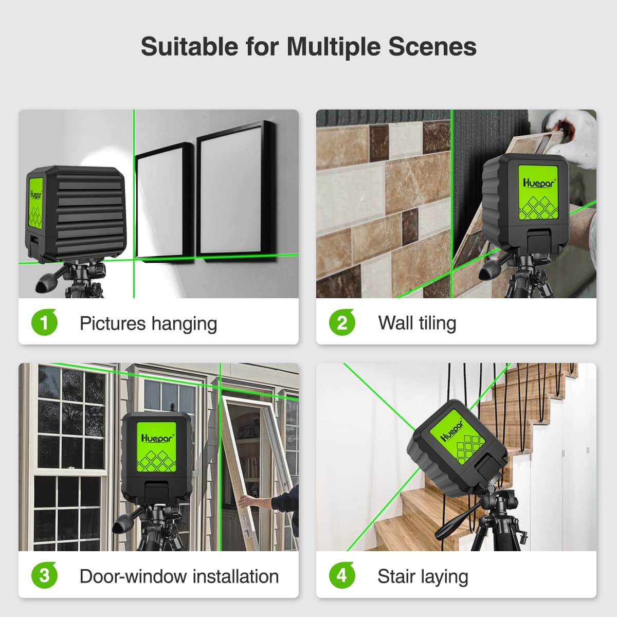 Huepar B011G Laser Level - Cross Line Laser Level