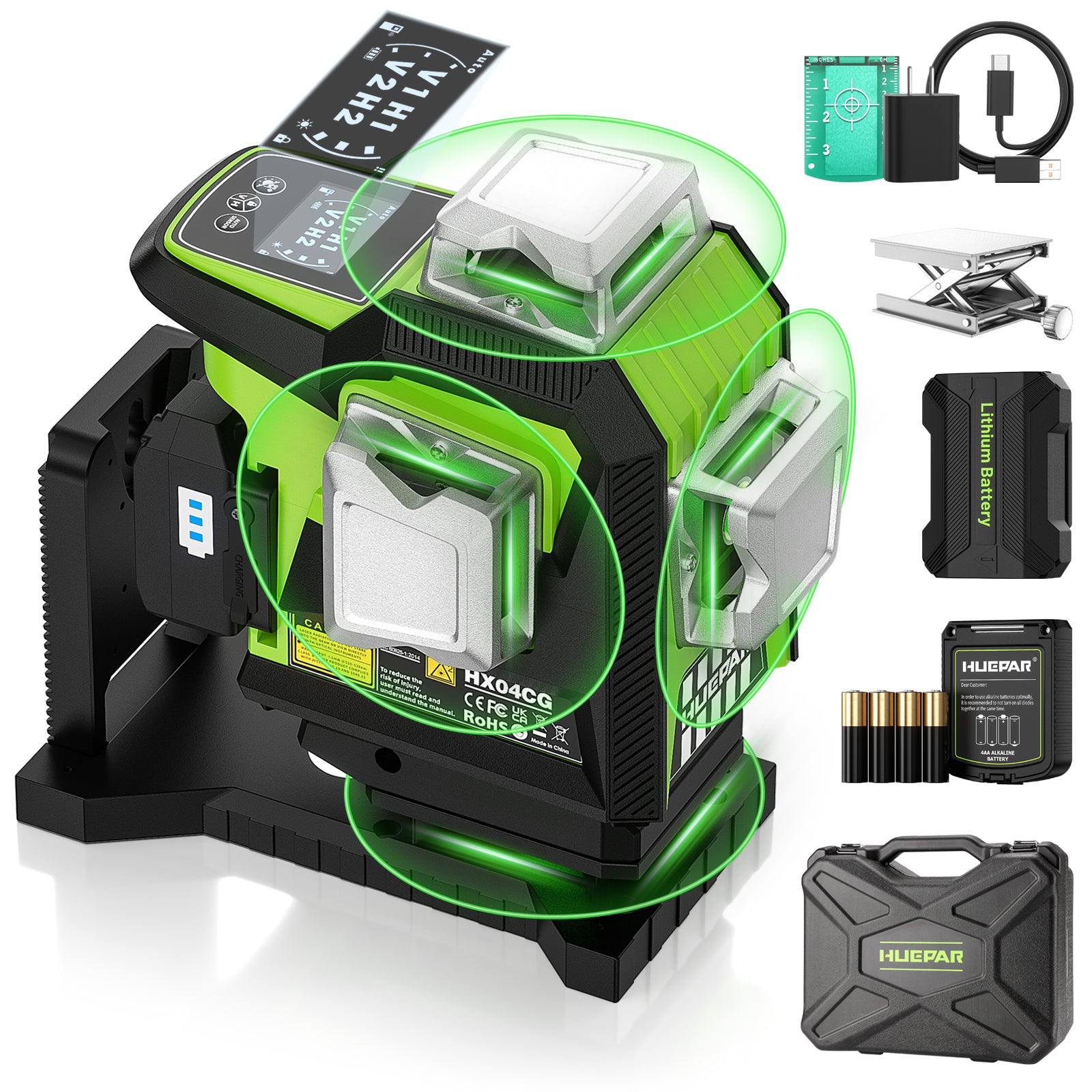 Huepar HX04CG Laser Level - 4D Laser Levels