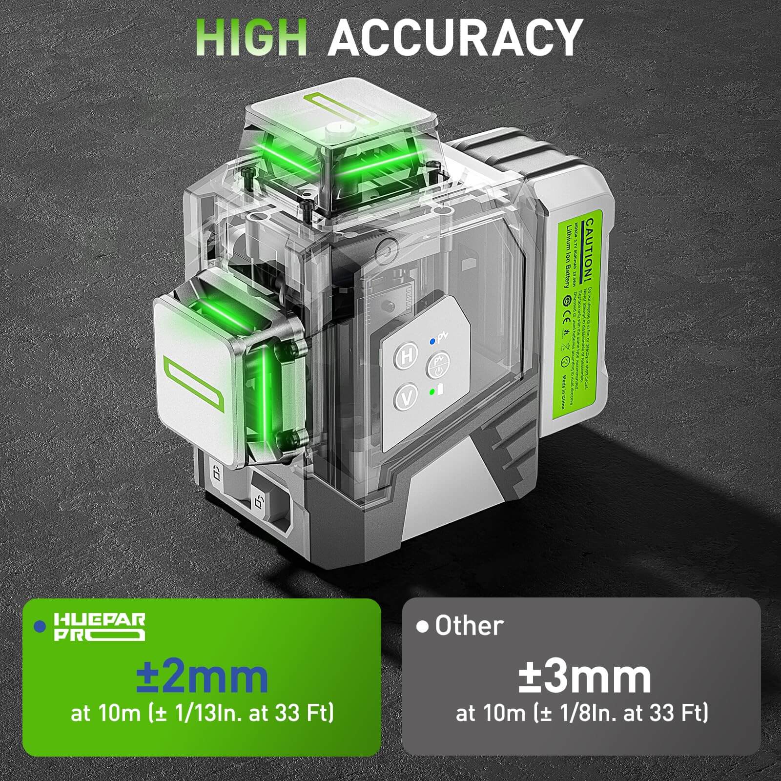 Huepar Pro ZK03CG Laser Level - 3D Laser Levels