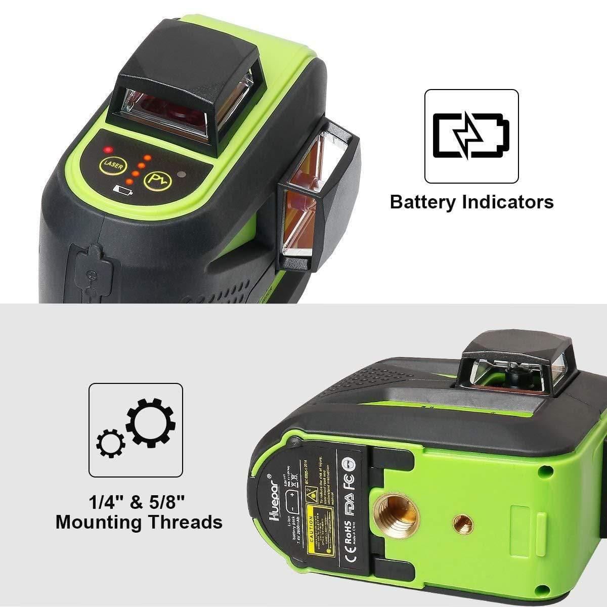 Huepar 602CG Laser Level - 2D Laser Levels