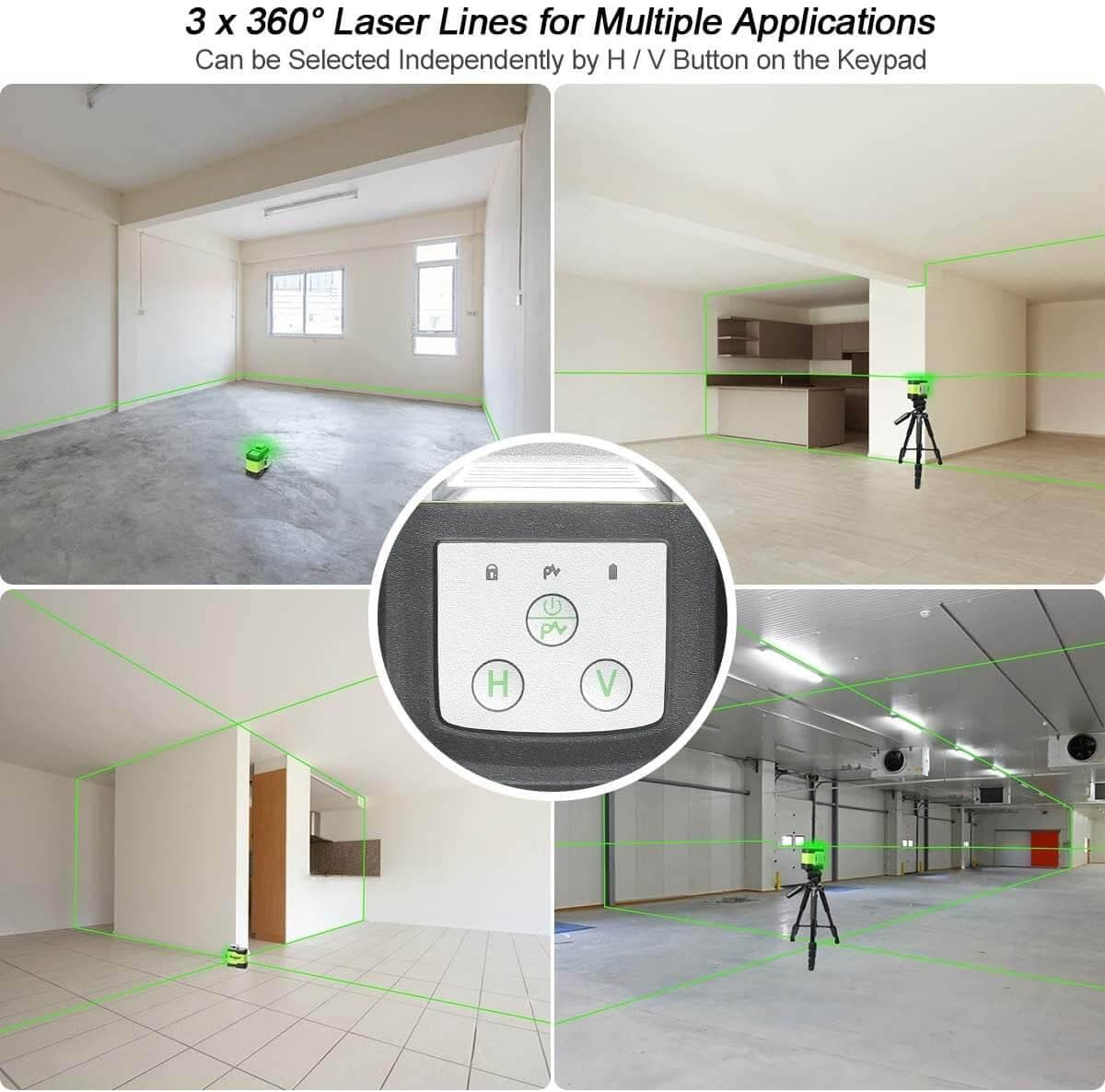 Huepar 503CG Laser Level - 3D Laser Levels