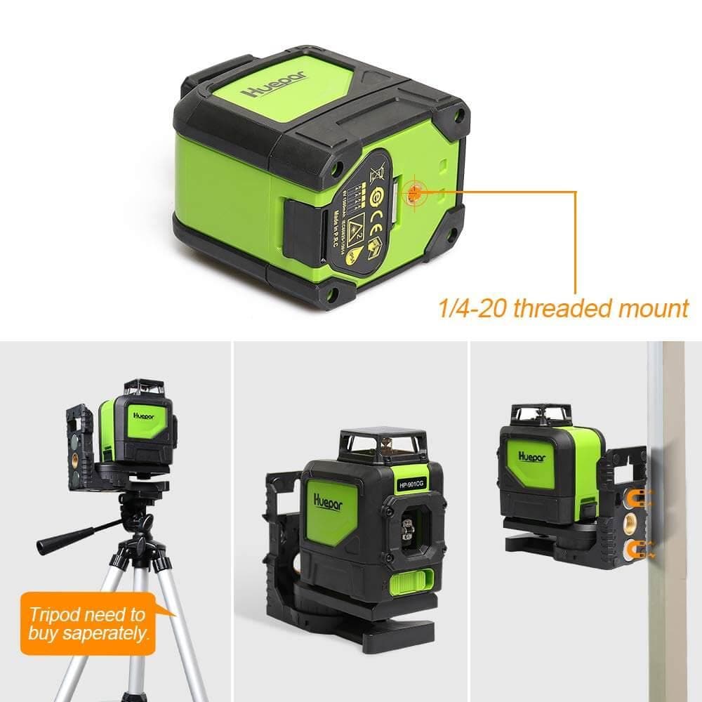 Huepar 901CG Laser Level - Cross Line Laser Level