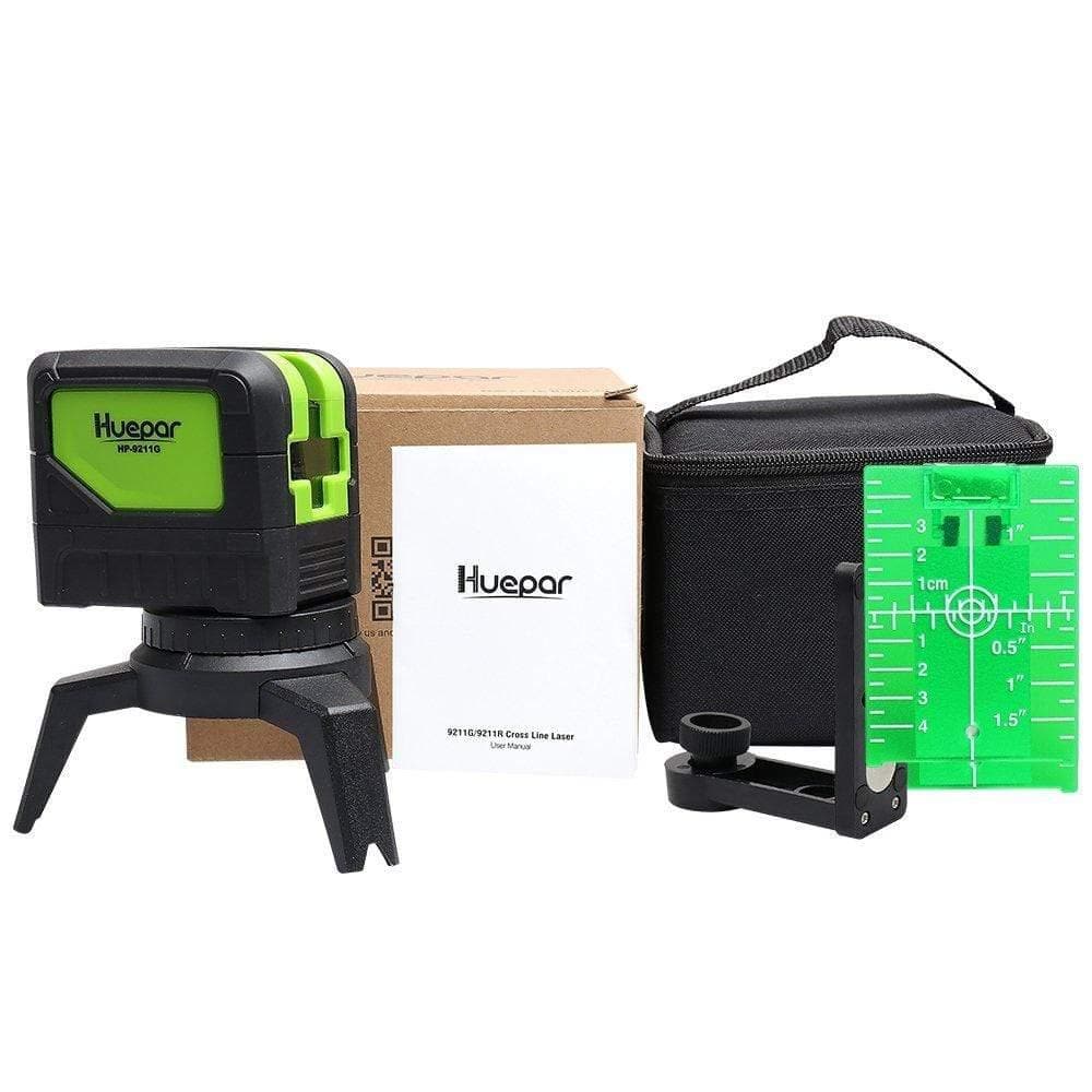 Huepar 9211G Laser Level - Cross Line Laser Level