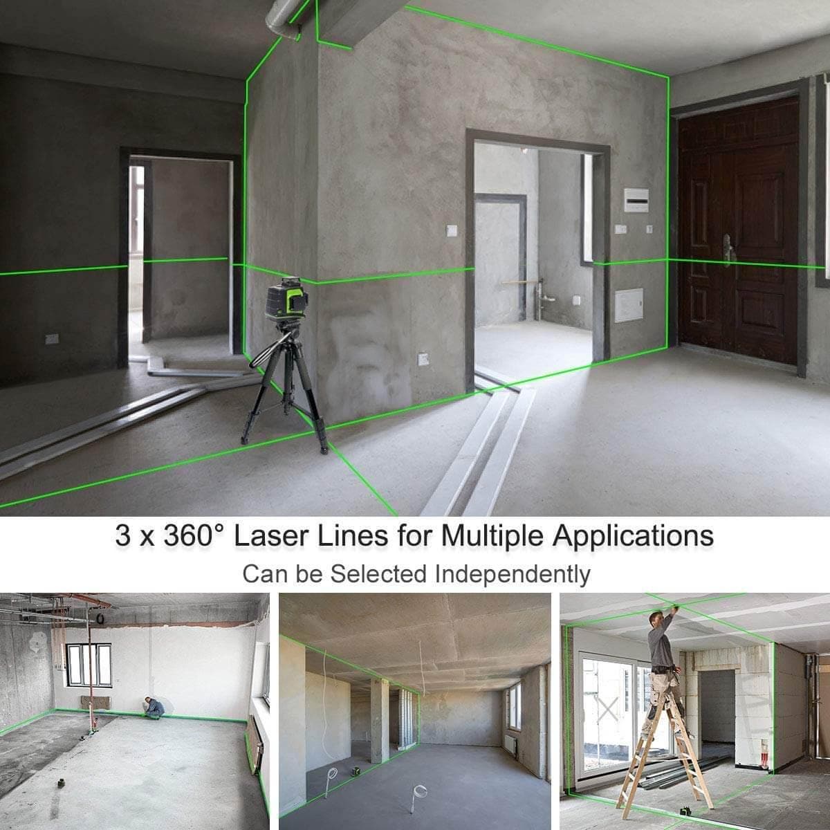 Huepar GF360G Laser Level - 3D Laser Levels