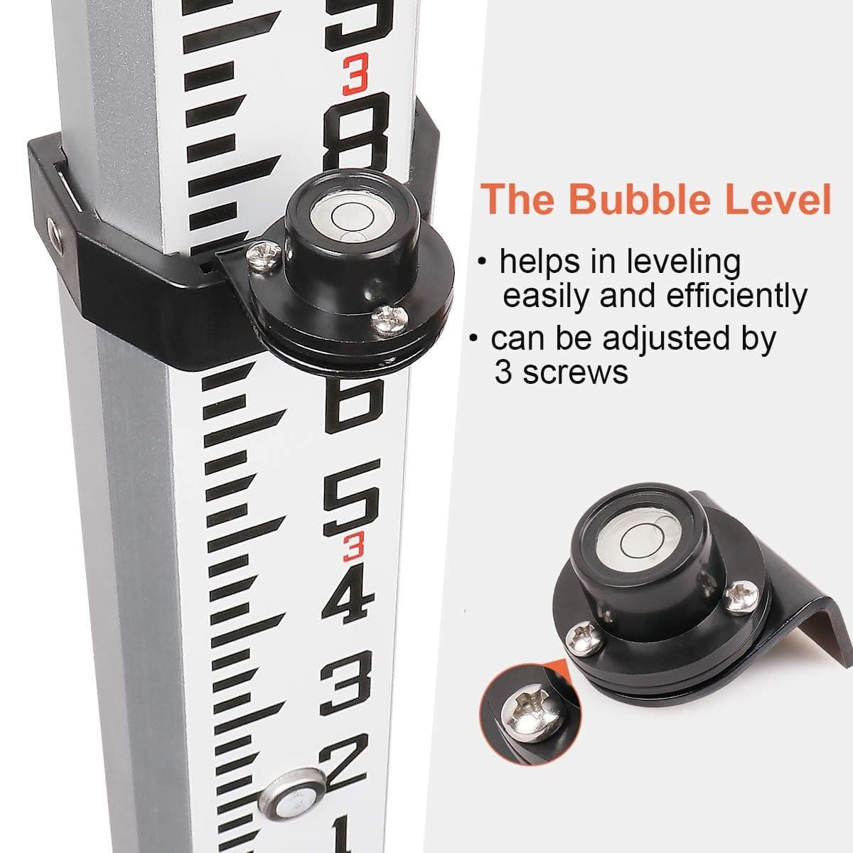 Huepar GR5 - 16ft/5m Aluminium Grade Rod - Tripods