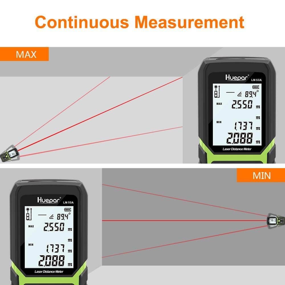 Huepar LM50A - 50M Laser Distance Meter - Laser Distance Meter