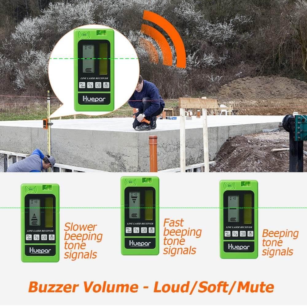 Huepar LR5RG - Laser Detector/Line Laser Receiver - Line Laser Receiver