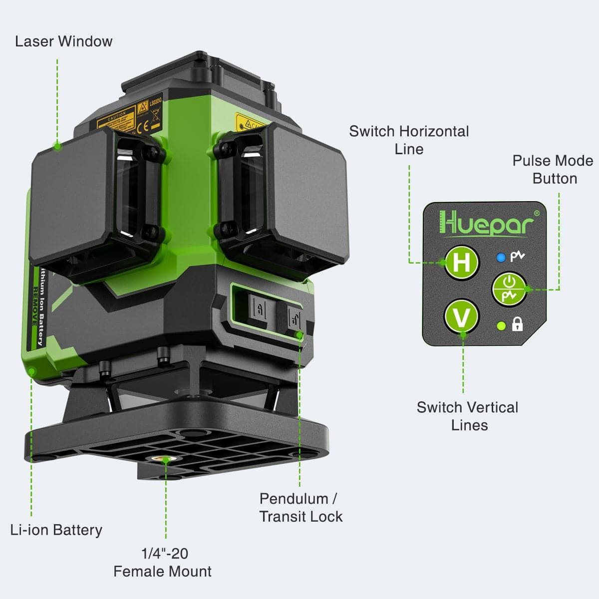 Huepar LS03DG Laser Level - 3D Laser Levels