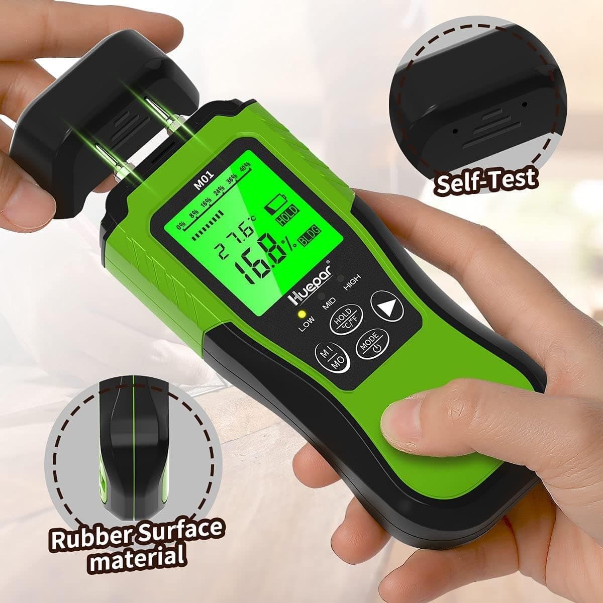 Huepar M01 - Digital Wood Moisture Detector - Moisture Meter