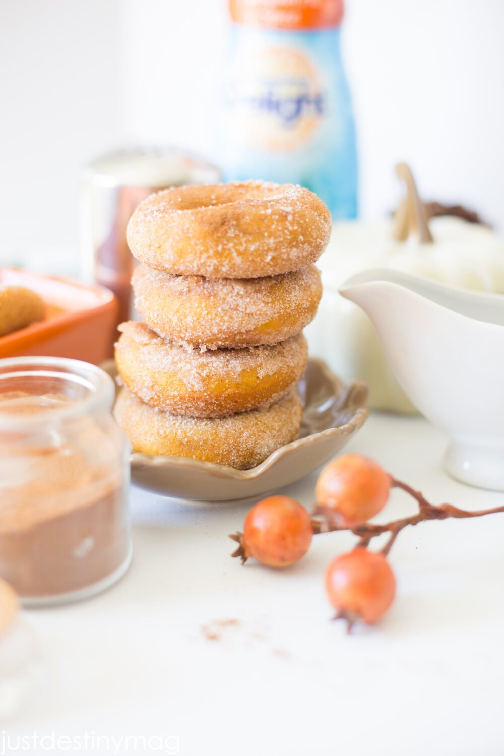 Pumpkin Donuts with Cinnamon and Sugar