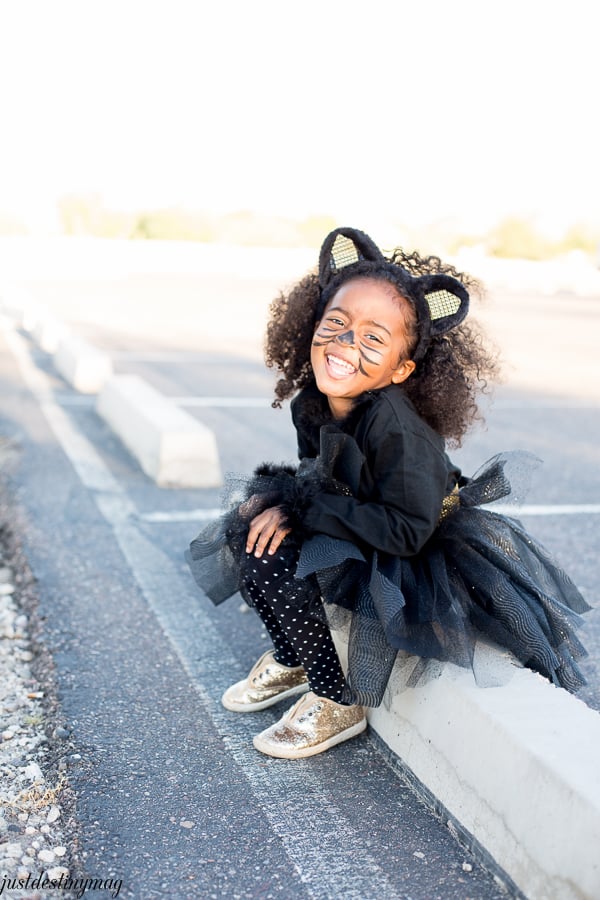 DIY Easy Last Minute Girls Kitty Cat Halloween Costume