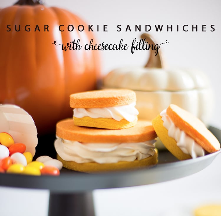 Sugar Cookie Sandwiches with Cheesecake Filling