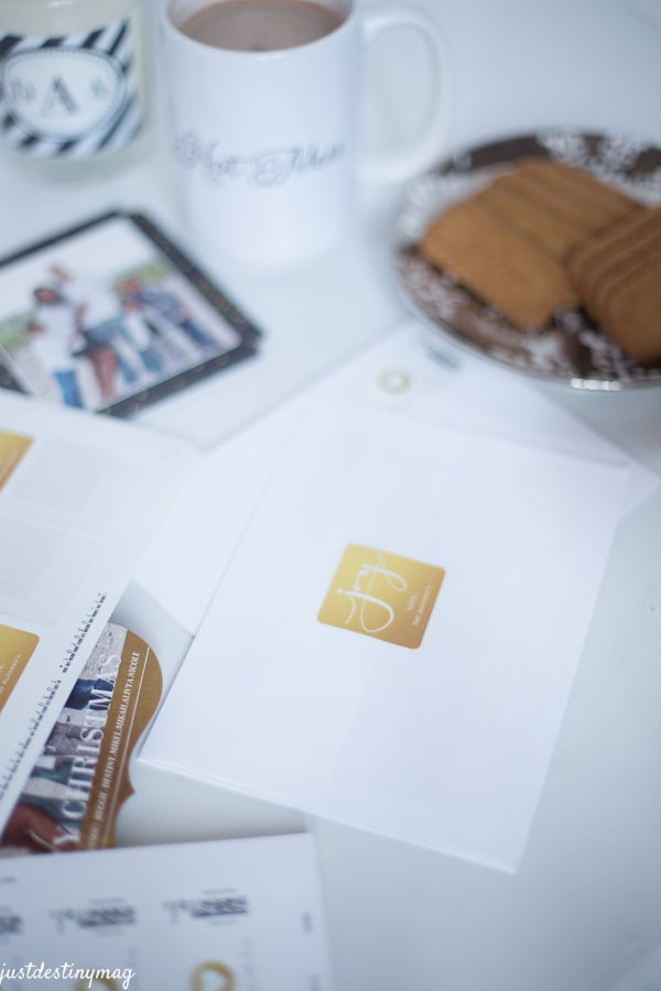 Gold Christmas Stickers from Shutterfly_