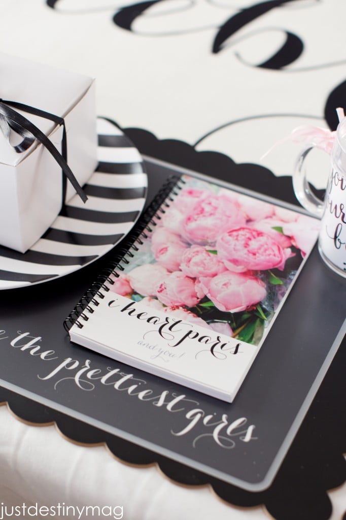 Paris Birthday Party Favors Notebooks from Shutterfly_