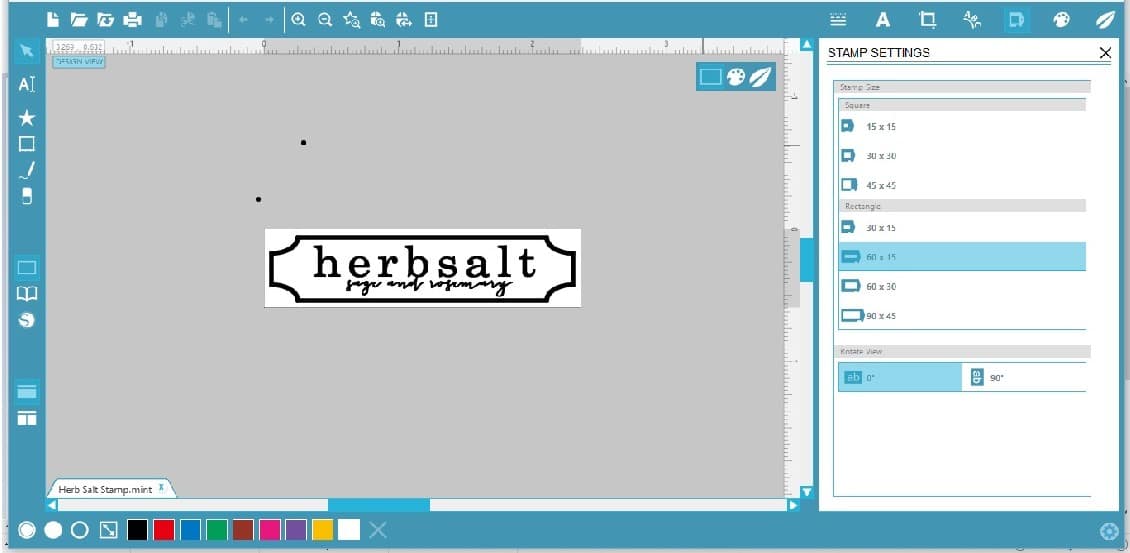 Mint Studio Stamp 60x15