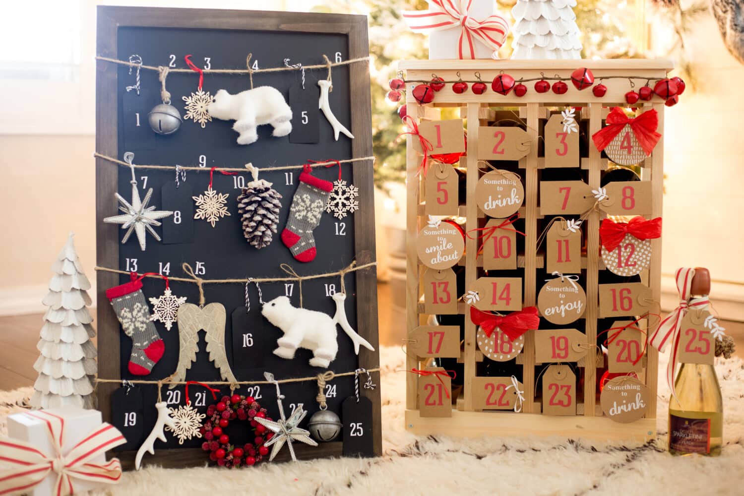DIY Chalkboard and Wine Advent Calendars