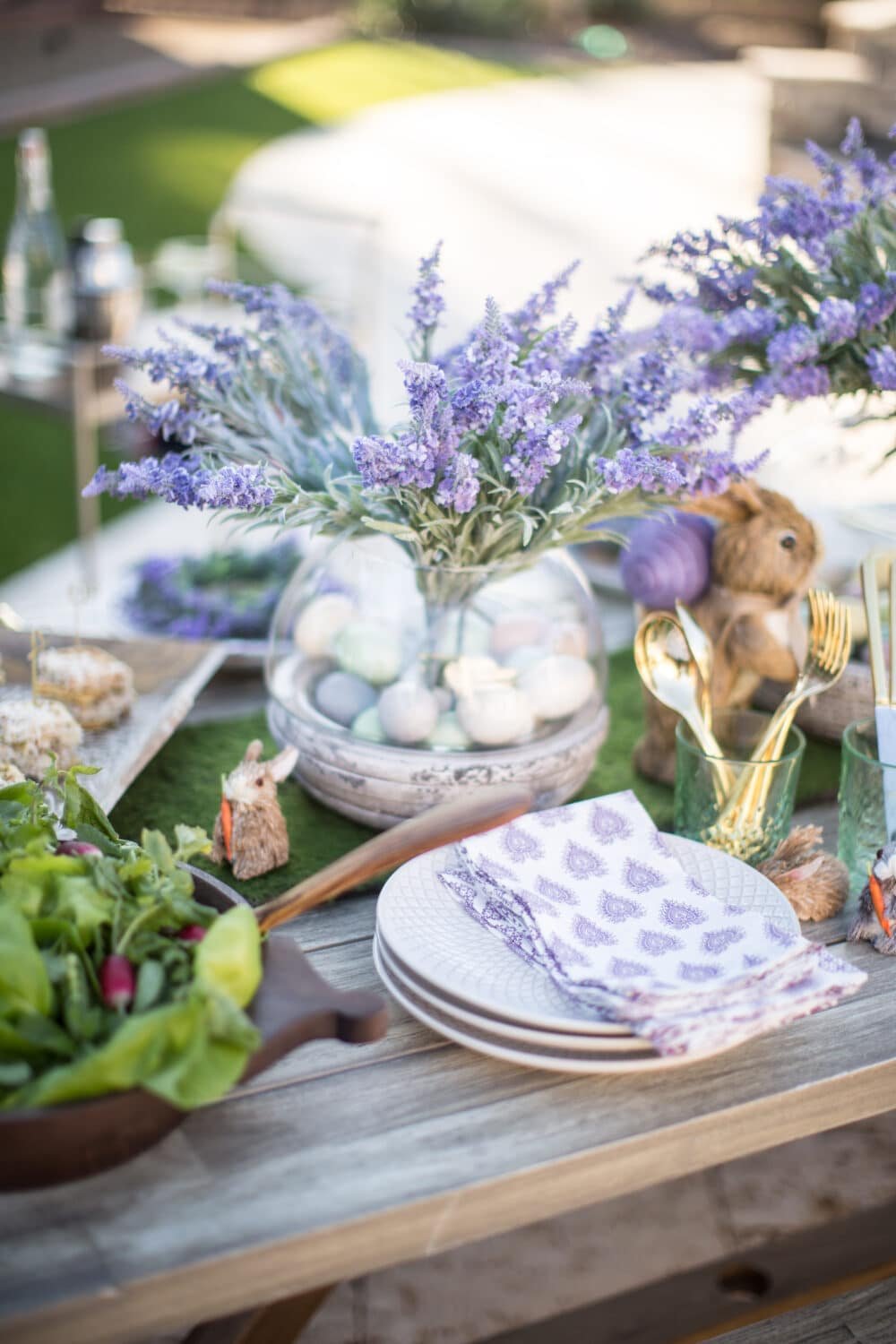 Easter Centerpiece using Faux Easter Eggs
