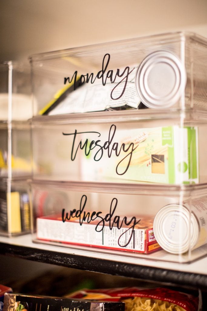 Clear Pantry Organization