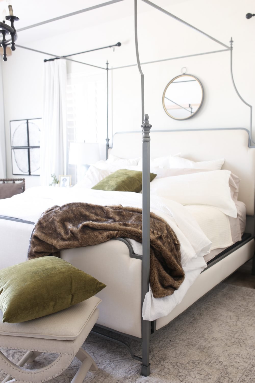 Home Depot Canopy Bed with LInen