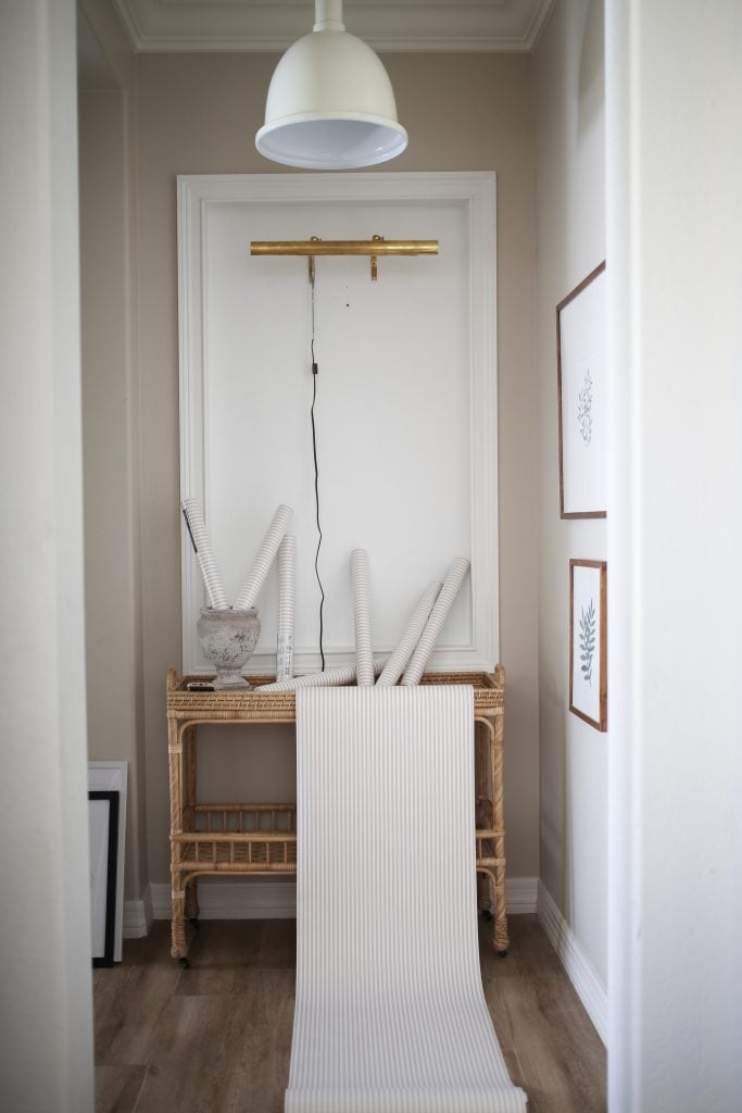 Hallway Lighting and Wallpaper