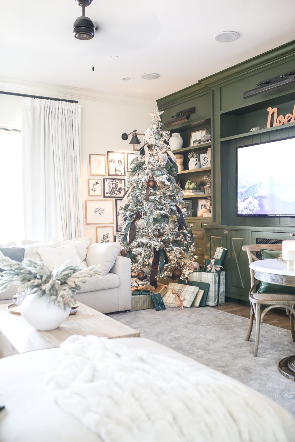 Arhaus Christmas Tree Decorations green and brown