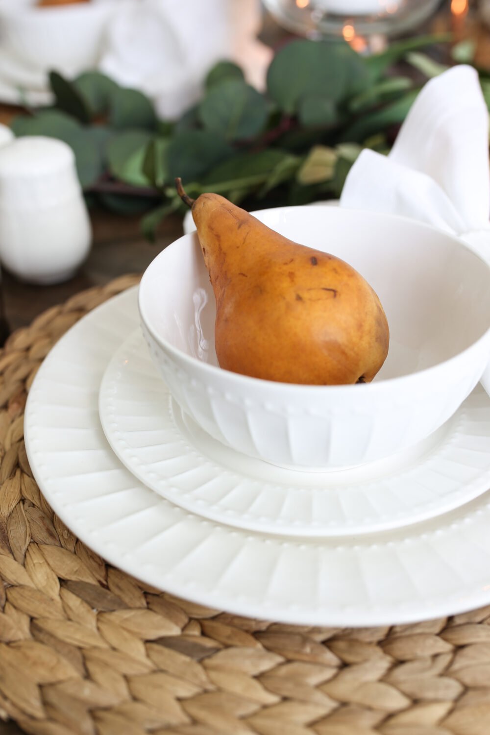 Gibson Dinnerware Set in All White 