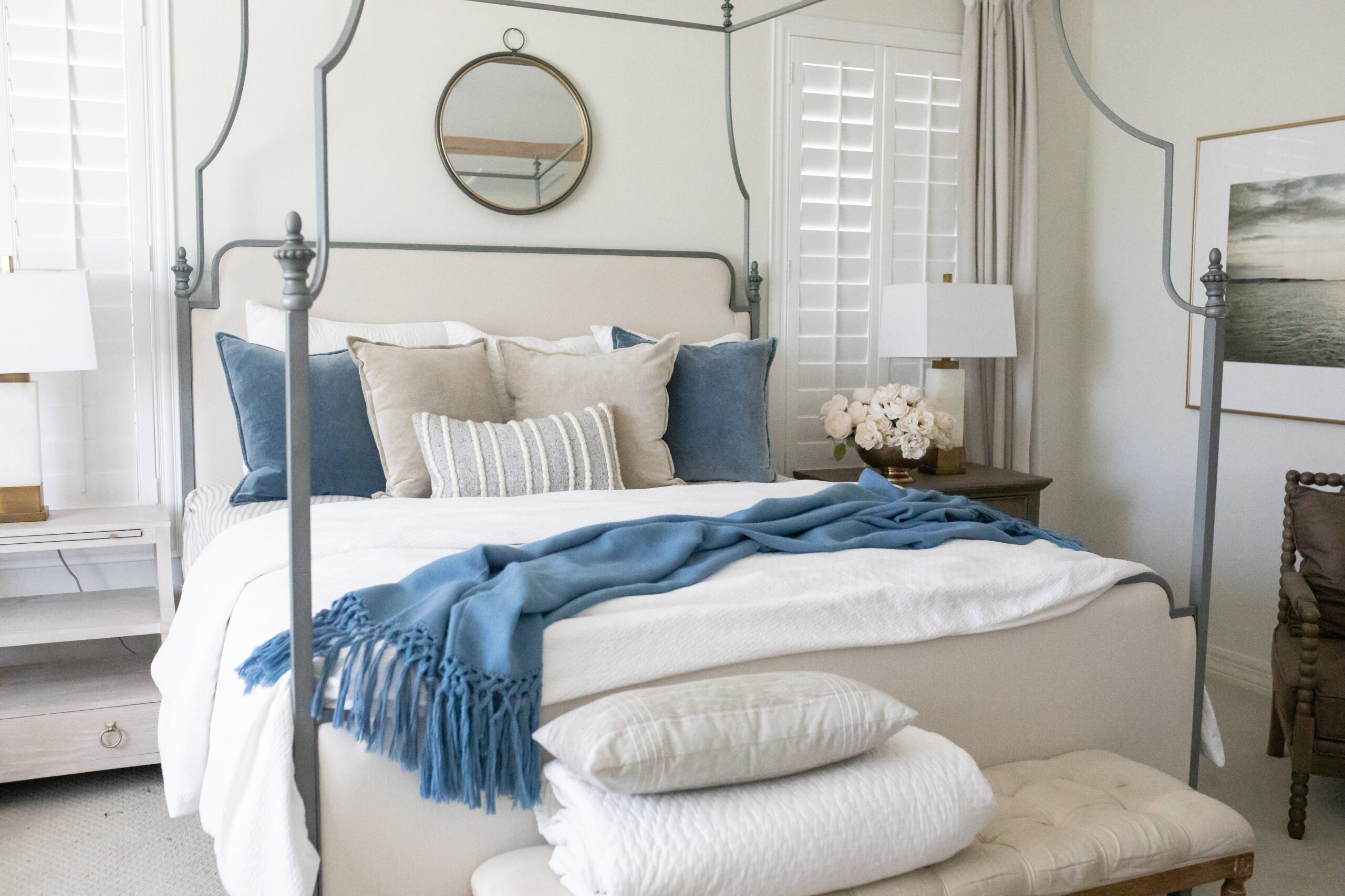 Bedroom with a touch of blue