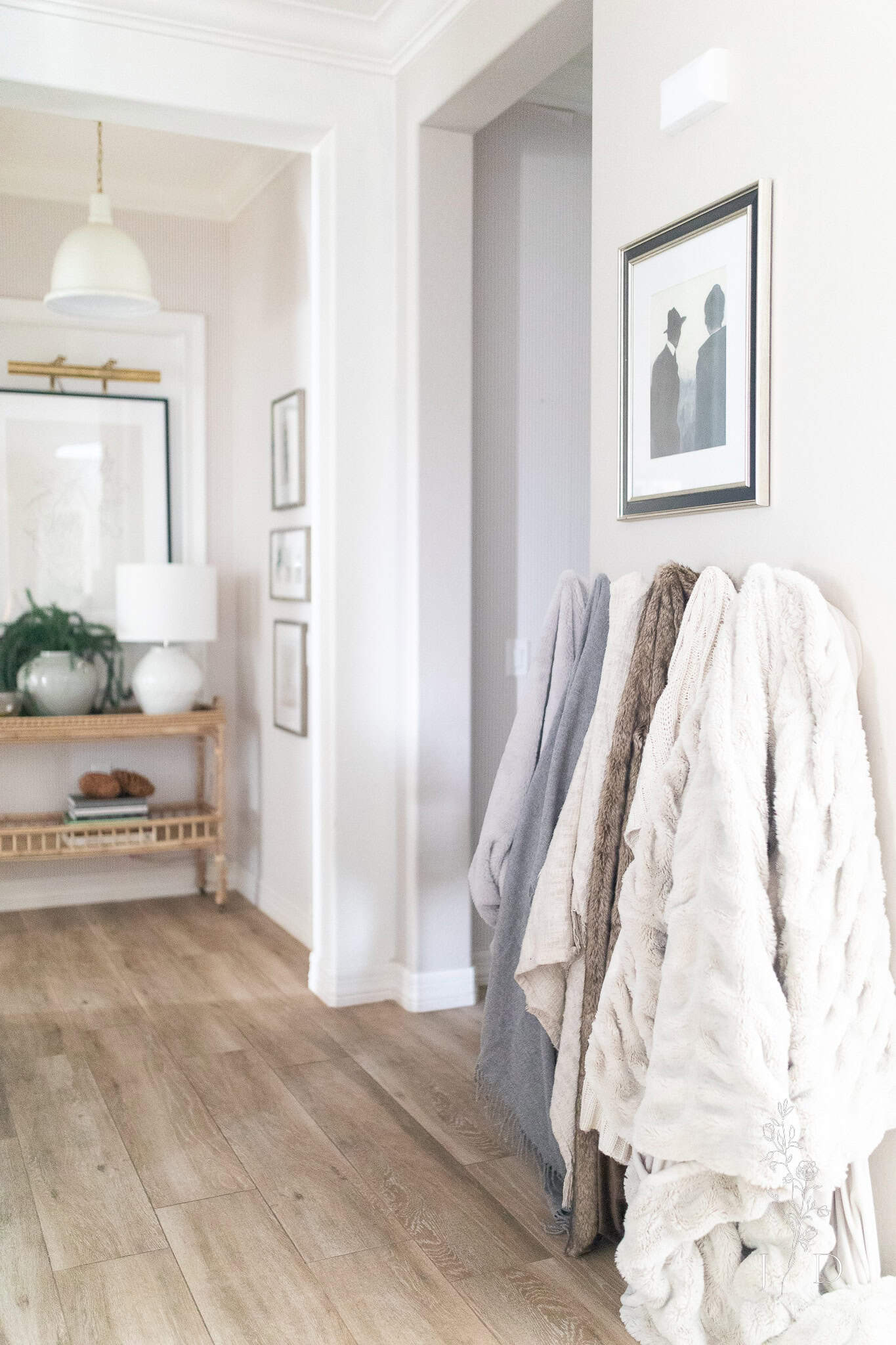 Winter blankets on display