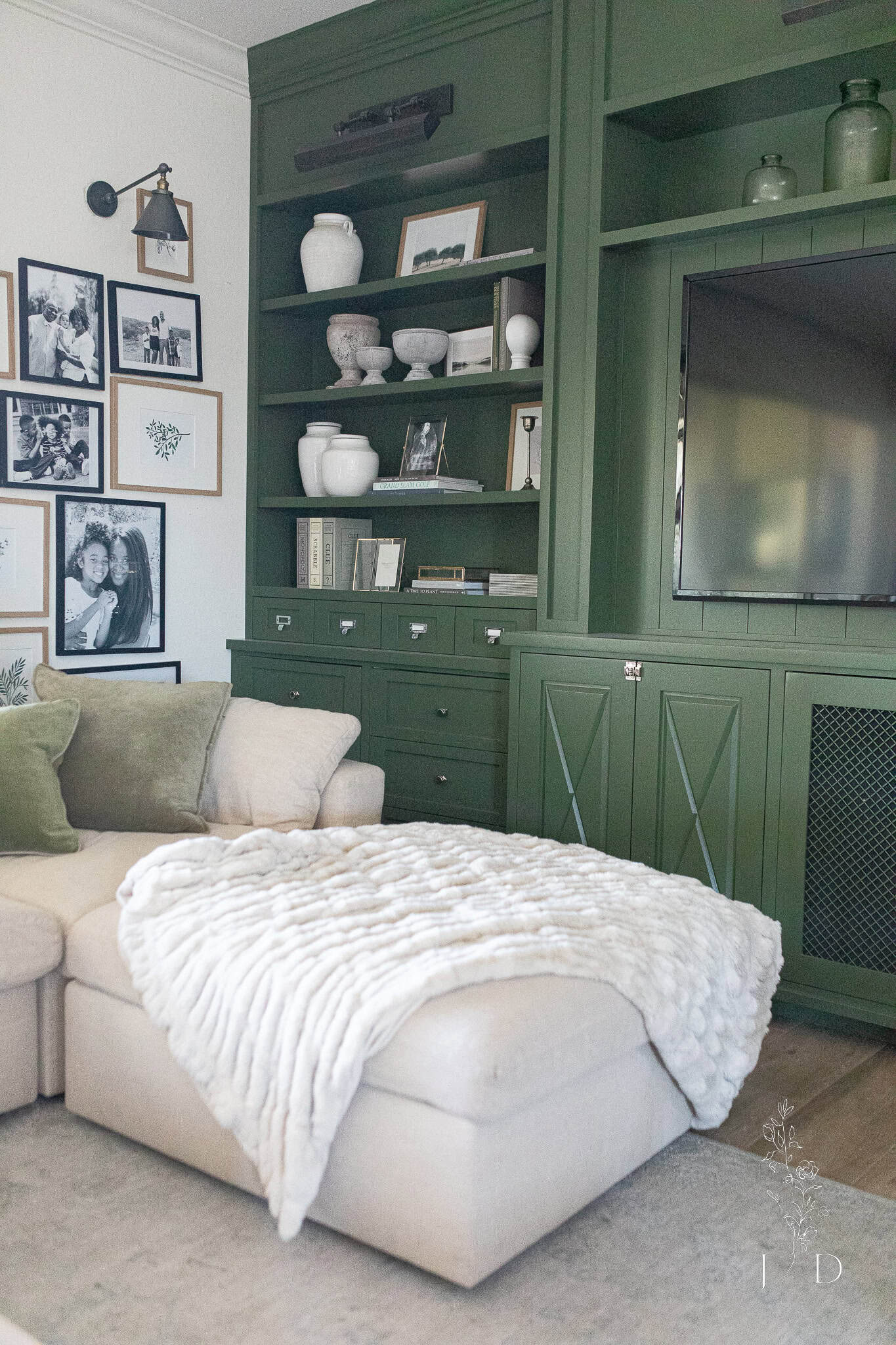 Luxury pleated throw from Arhaus in cream