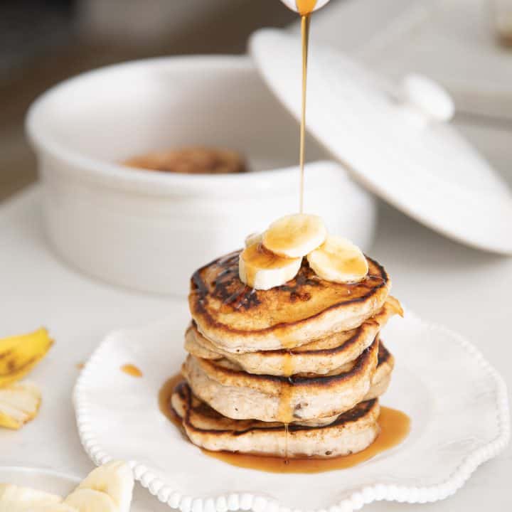 Banana Pancakes with Syrup!