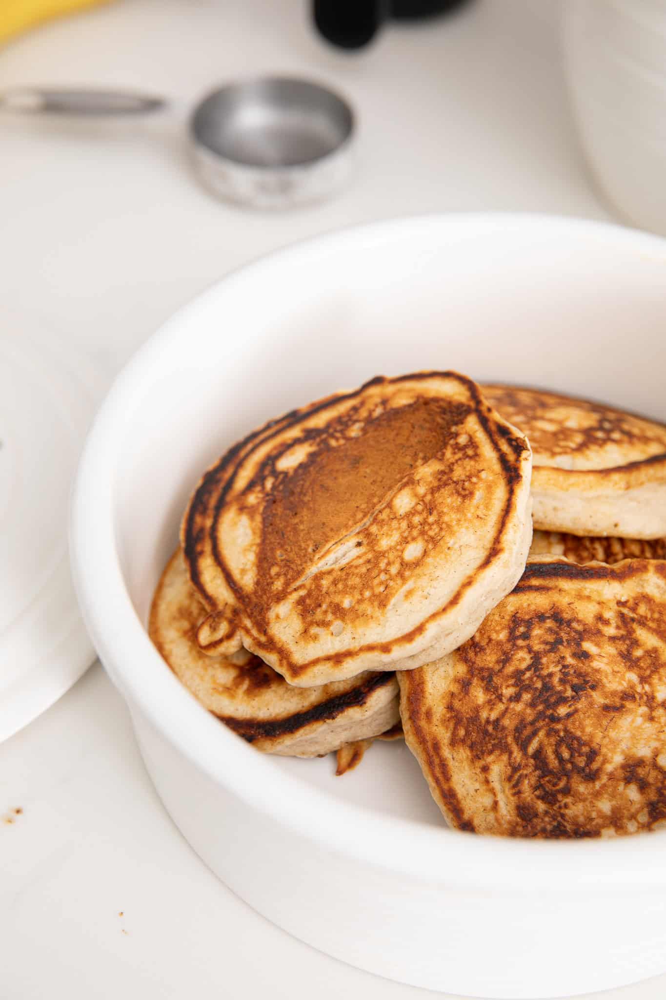 close up Fluffy Banana Pancake