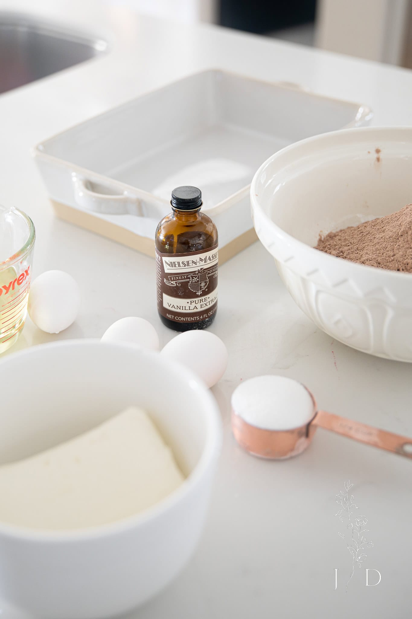 Ingredients for Oreo Cheesecake Brownies 