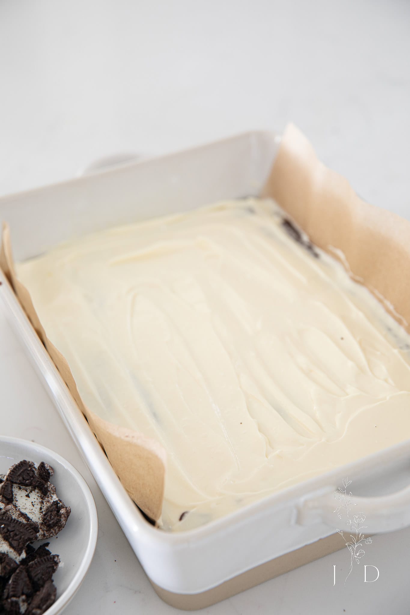 Cheesecake Layer on top of brownies