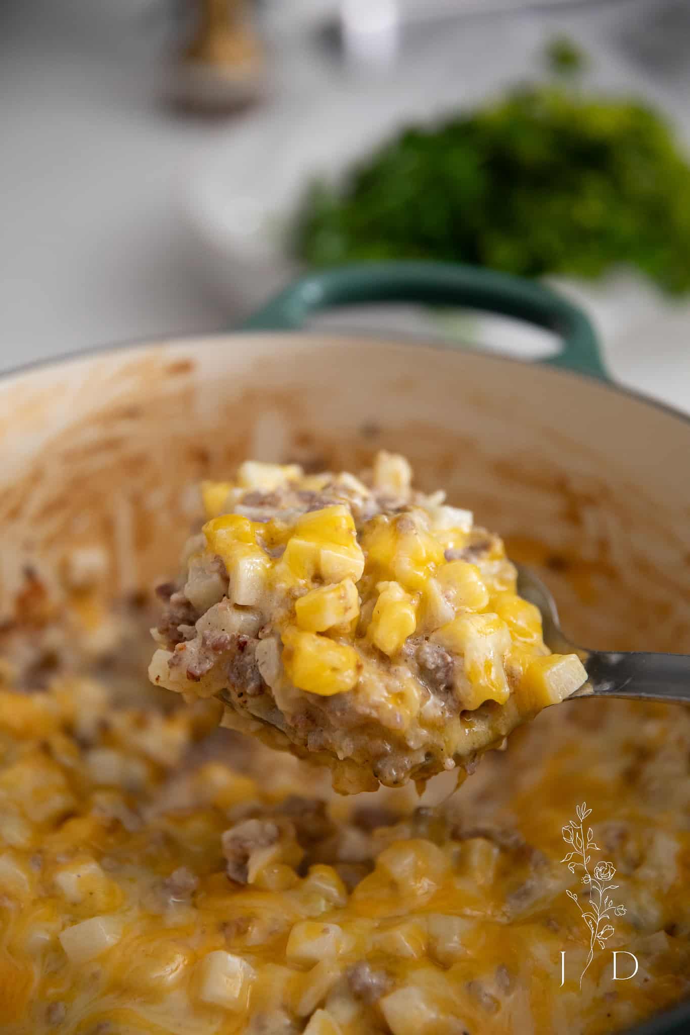 Dutch-Oven Sausage and Potatoes Casserole