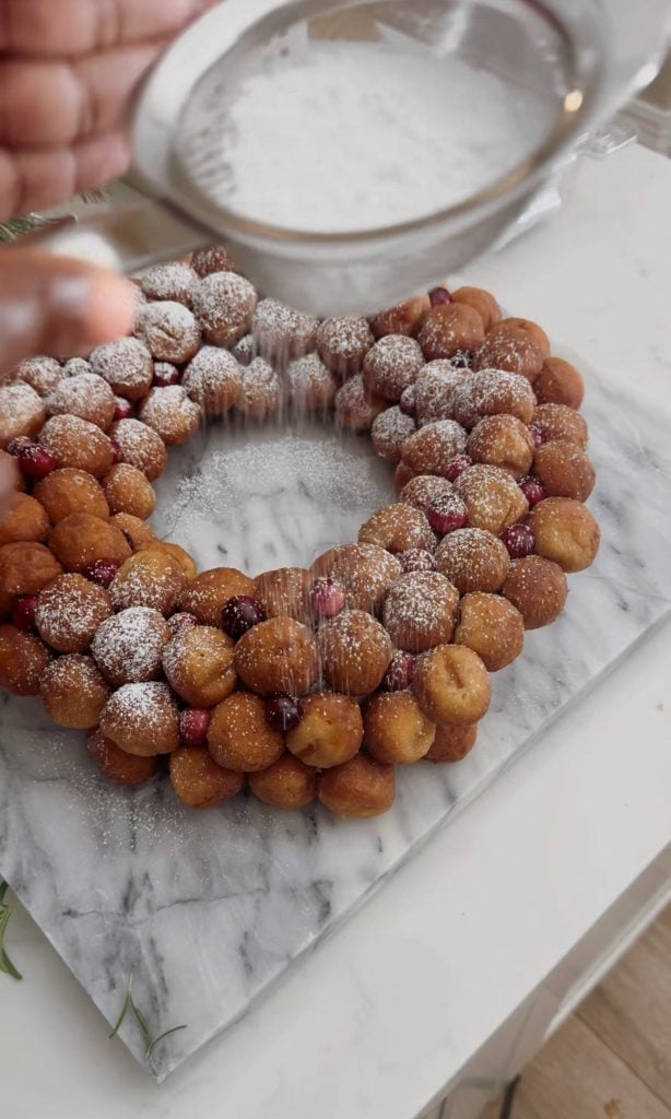 Donut Hole Wreath for Christmas