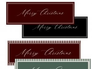 Timeless "Merry Christmas" Printable Banner