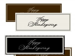 Printable Thanksgiving Banner 2x6 | Happy Thanksgiving Party Décor